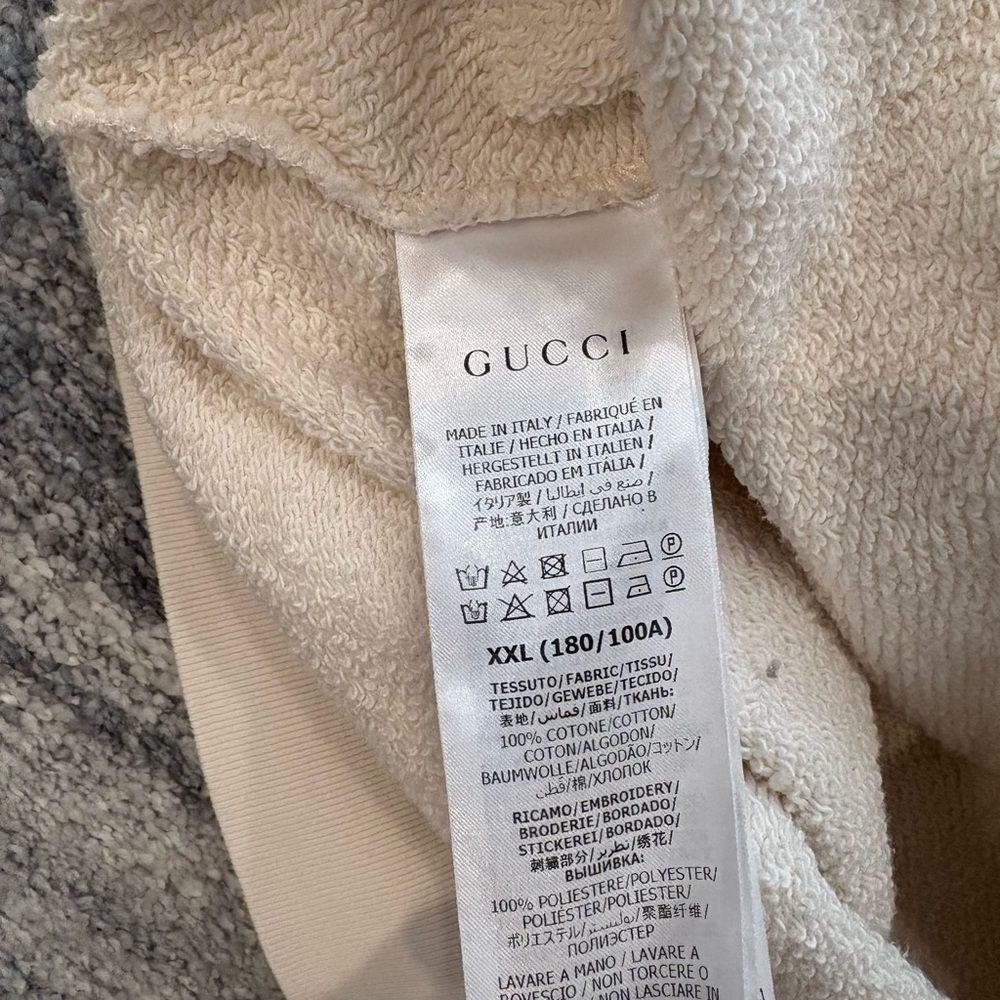 Gucci Ivory and Forest Green Logo Crewneck Sweater - Picture 5 of 7